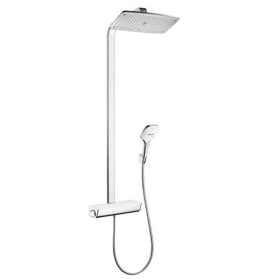 Colonne de douche 360 1jet, Bras de douche 380mm blanc/chrom&eacute;