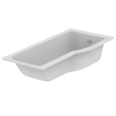Baignoire d'angle &agrave; droite de 170 x 80 en blanc brillant Connect Air Ideal Standard