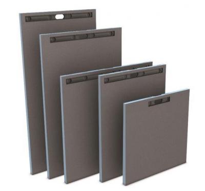 Receveur &agrave; carreler Fundo Riolito Neo, avec &eacute;coulement lin&eacute;aire, 120 x 100