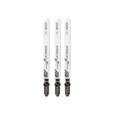Bosch - 3 Lames scie sauteuse mat&eacute;riaux tendres - T113A - 2608635177