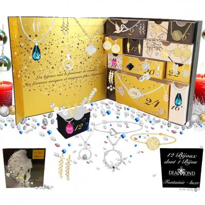 Calendrier de l'avent So Charm - 12 bijoux dont un bijou orn&eacute; d'un v&eacute;ritable DIAMANT