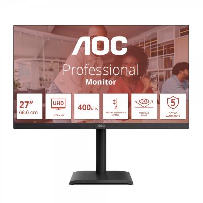 AOC E4 U27E4CV &eacute;cran plat de PC 68,6 cm (27"") 3840 x 2160 U27E4CV
