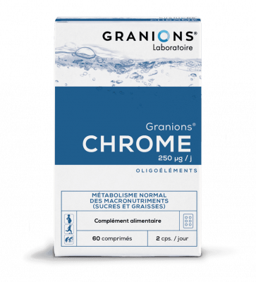 Granions Chrome 250 &micro;g 60 Comprim&eacute;s - Bo&icirc;te 60 comprim&eacute;s