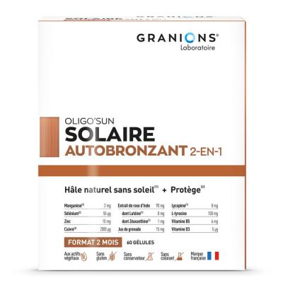 GRANIONS Oligo'sun Solaire autobronzant 2 en 1 x60 g&eacute;lules