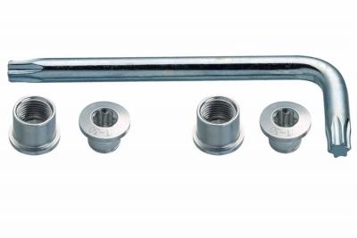 Boulonnerie argent VTT FSA pour triple plateau de p&eacute;dalier (x12)