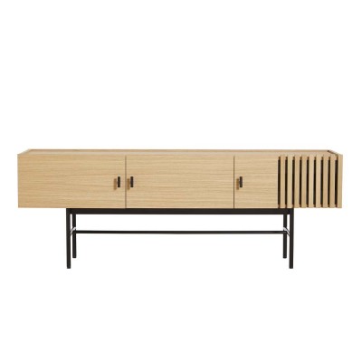 Meuble TV en ch&ecirc;ne design 150 cm Array - Woud