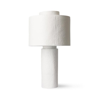 HKliving Balasan - Lampe &agrave; poser en gesso &oslash;28,5cm - Couleur - Blanc