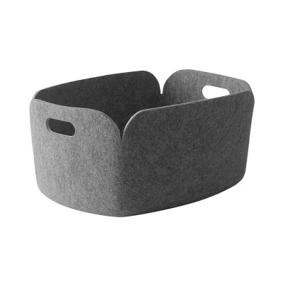 Muuto Corbeille de rangement Restore, carr&eacute;e - gris
