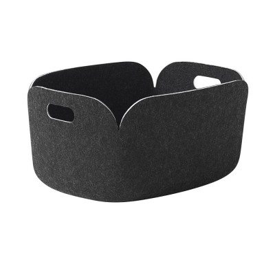Muuto Corbeille de rangement Restore, carr&eacute;e - mouchet&eacute; noir