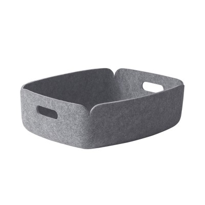 Petit rangement - RESTORE TRAY Feutre polym&egrave;re Gris L 40cm x P 31cm x H 12cm
