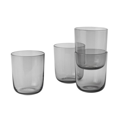 Set de 4 verres Corky gris teint&eacute; M - Muuto
