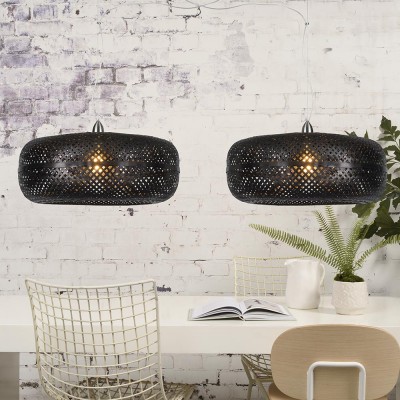 Suspension double noire en bambou Palawan - Good&Mojo