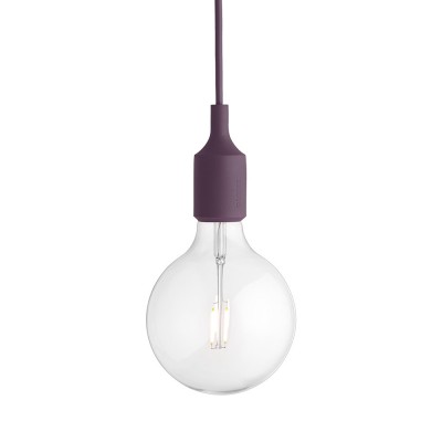 Muuto - Socket E27 Lampe LED suspendue bourgogne
