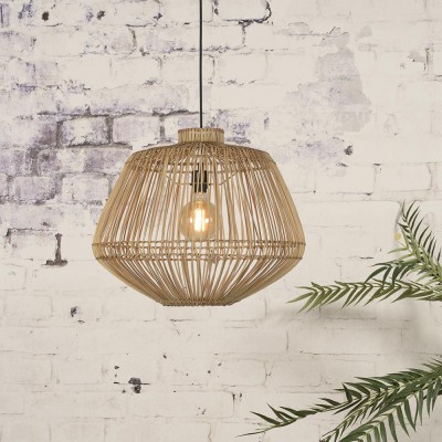 Suspension 1x e27 rotin naturel GOOD & MOJO Madagascar