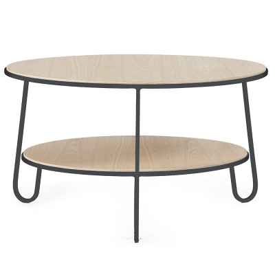 Table basse Eug&eacute;nie 70 cm ch&ecirc;ne gris ardoise - Hart&ocirc;