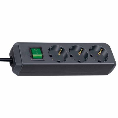 Brennenstuhl Eco-line Power Strip 3 Outlets With Switch Noir