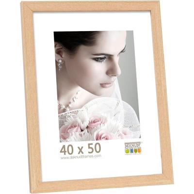 Deknudt Frames S44CH1 Basic Cadre Photo Bois/MDF Ch&ecirc;ne Fin 40 x 50 cm
