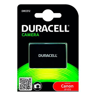 Batterie DURACELL LP-E12 pour appareil photo Canon Noir DURACELL