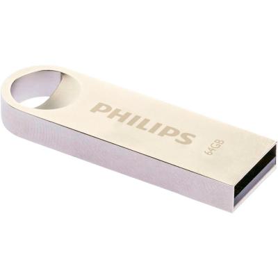 Philips Usb 2.0 64gb Moon Pendrive Argent&eacute;