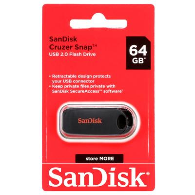 Sandisk Cruzer Snap 64gb Usb 2.0 Pendrive Noir