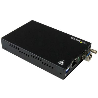 Startech Copper To Monomode Lc 1gb Fiber Ethernet Media Converter Noir