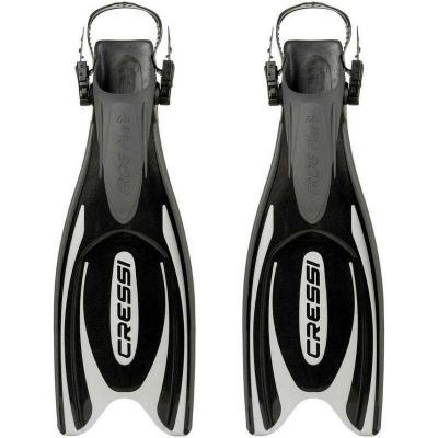 Cressi Fins Frog Plus Palme r&eacute;glables Adulte Mixte, Noir/Argent, XS/S