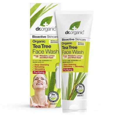 Dr. Organic Gel Nettoyant Visage &agrave; l'Arbre &agrave; Th&eacute; Bio 200 ml