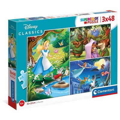Clementoni Disney Classic Puzzle 3x48 Pieces Multicolore