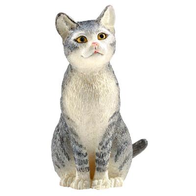 Schleich- Figurine Chat Assis Farm World, 13771, Multicolore