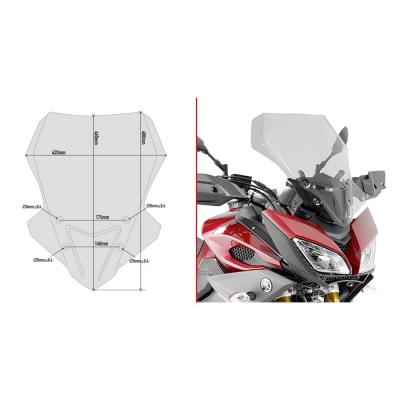 GIVI Pare-brise, Bulle moto et scooter, D2122S Sur&eacute;lev&eacute; fum&eacute;