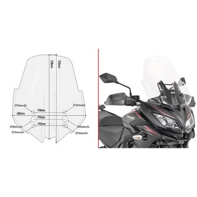 GIVI Pare-brise, Bulle moto et scooter, D4120ST sur&eacute;lev&eacute; transparent