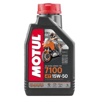 Bidon d'huile Motul 15W-50 7100 MA2 100% synth&egrave;sepour moto 4T 1L Neuf