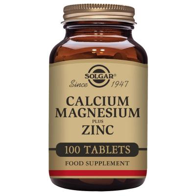 Solgar Calcium Magn&eacute;sium Plus Zinc Comprim&eacute;s 100 Units