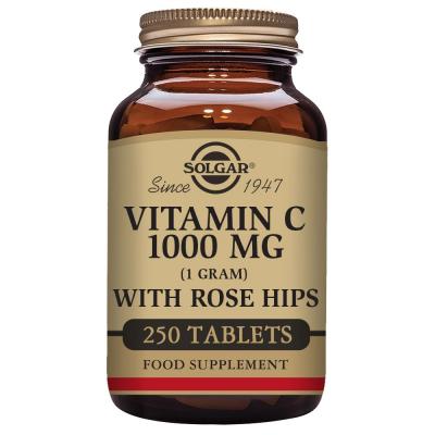 Solgar Vitamine C 1000 Avec Rose Hips 250 Comprim&eacute;s