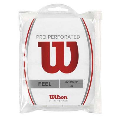 Wilson griffband pro overgrip perfor&eacute; 12 pack blanc wrz4006wh