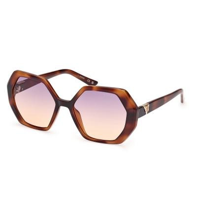 Lunettes de soleil mod&egrave;le g&eacute;om&eacute;trique Beige Guess