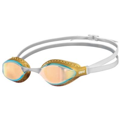 Lunettes de natation arena air speed mirror jaune blanc
