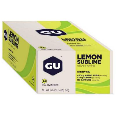 Gu 24 Units Lemon Sublime Energy Gels Box Jaune 
