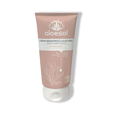 Aloesol Cr&egrave;me R&eacute;paratrice 75% Aloe Vera Bio 150ml 
