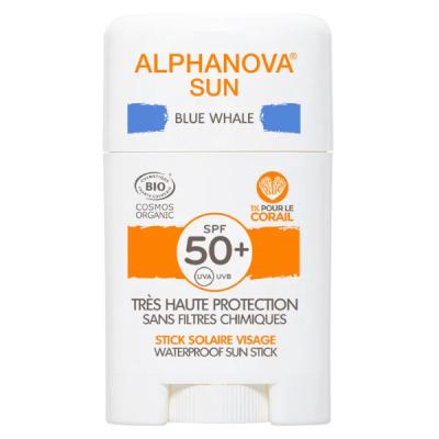 Stick Solaire Blue Whale Spf50+ Bio Sun Visage 12g Alphanova