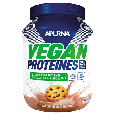 Prot&eacute;ine Vegan Apurna Cookie and cream 600g