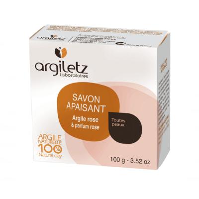 Argiletz Savon Apaisant Argile Rose/Parfum Rose 100 g Lot de 3