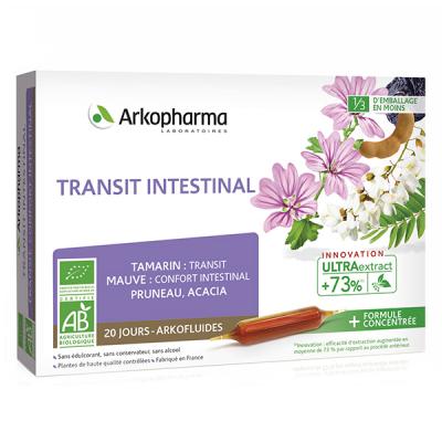 Arkopharma Arkofluides Arkofl Transit Bio - Bo&icirc;te 20 ampoules de 10 ml