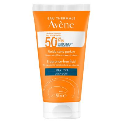 Av&egrave;ne solaires fluide sans parfum spf50 50ml