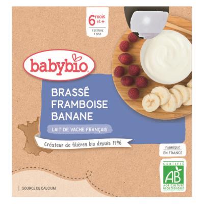 Brass&eacute; framboise banane, d&egrave;s 6 mois, bio