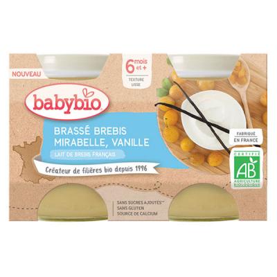 BabyBio Brasse Brebris Mirabelle Vainille2x130g