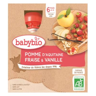 Babybio gourde pomme fraise vanille