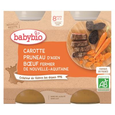 Babybio Menu Caro/Prun/Boeuf 2X200g
