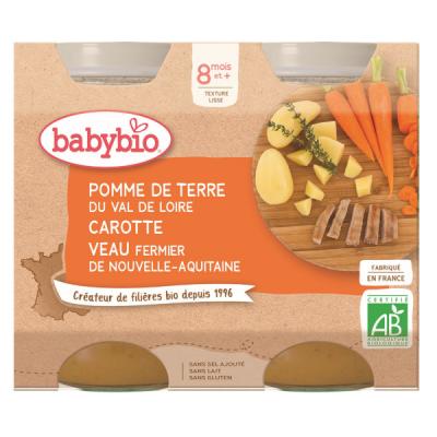 Menu du Jour Bio - L&eacute;gumes et Veau Fermier d'Aquitaine - 2x200g