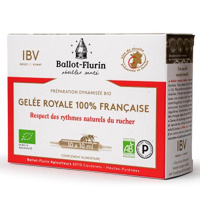 Gel&eacute;e Royale fran&ccedil;aise Pr&eacute;paration Dynamis&eacute;e 10 ampoules de Ballot Flurin